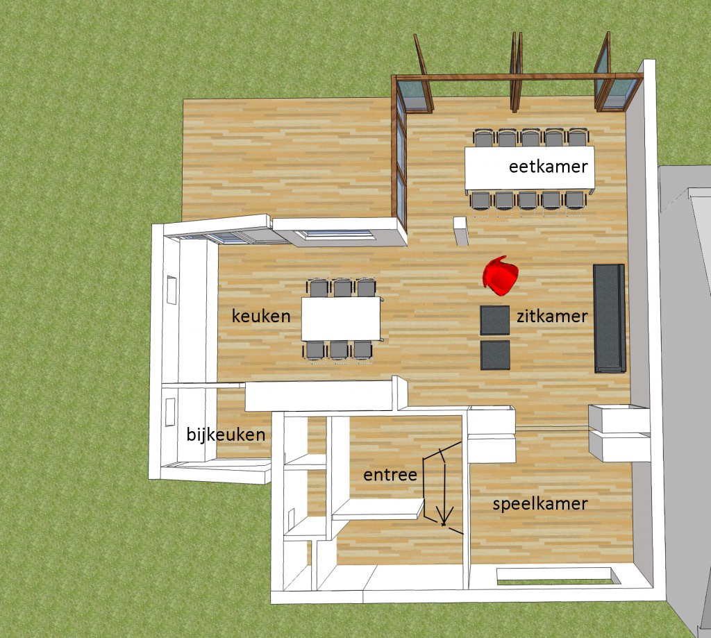 plattegrond 3D woning haarlem